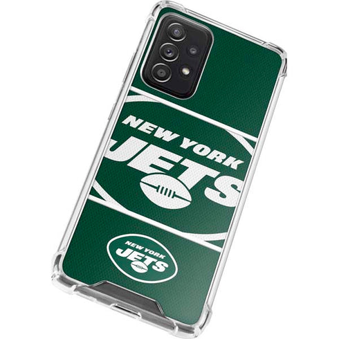NFL New York Jets Zone Block Galaxy A52 5G Clear Case